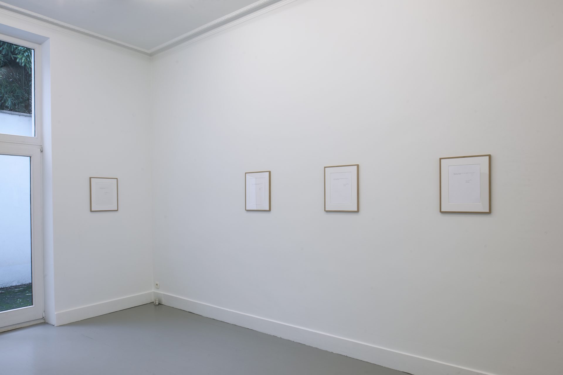 Ian Wilson -installation view at Jan Mot, 2019
